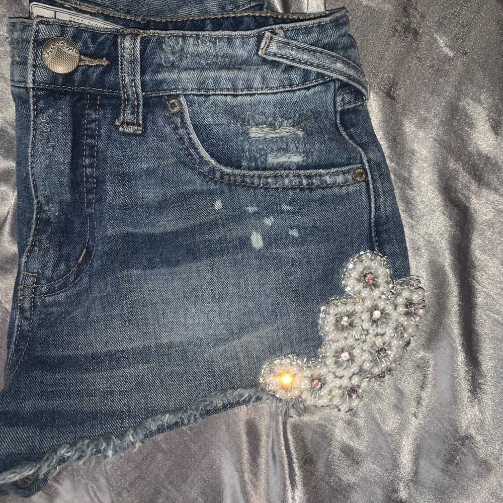 Free People Jean Shorts